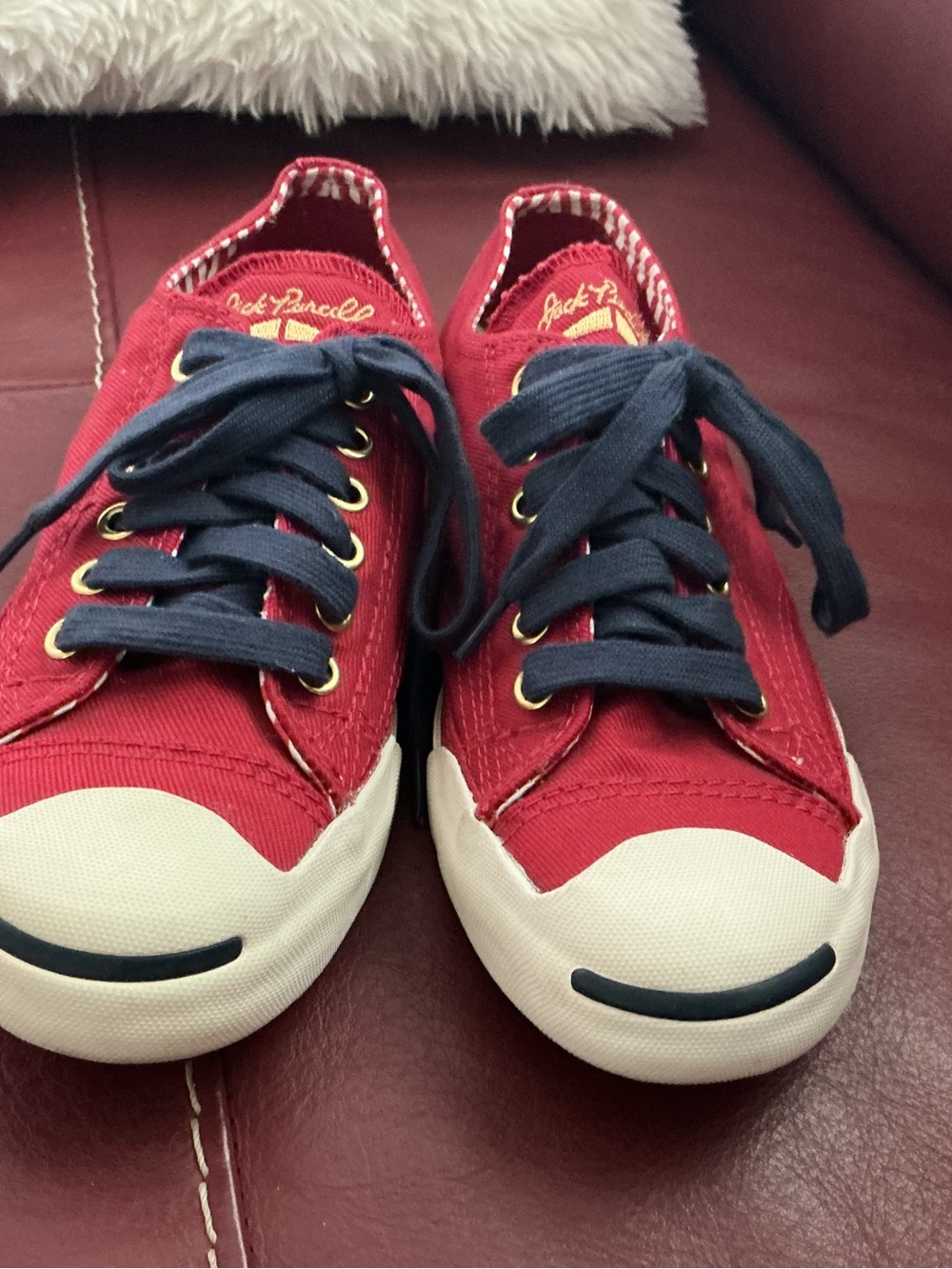 Womens Converse Jack Purcell canvas Red sneaker